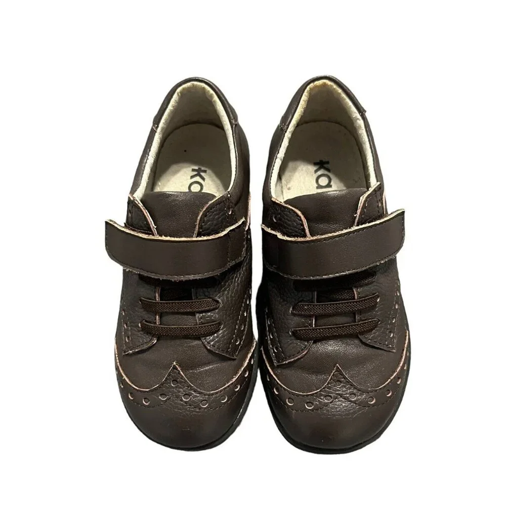 Kai by See Kai Run Sz 12 Brown Leather Dress Shoes